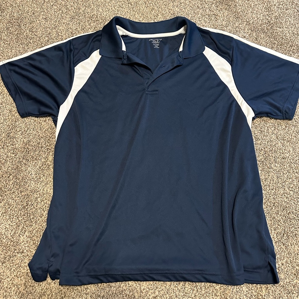 Architect Navy and White Polo Shirt